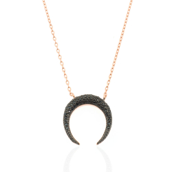 Silver Zirocn Necklaces Zirconia Necklace - Horns