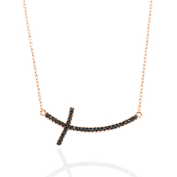 Silver Zirocn Necklaces Zirconia Necklace - Cross