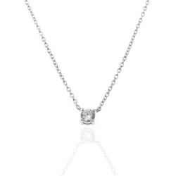 Colliers Argent Zircone Collier Zircone - 4 mm