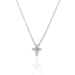 Colliers Argent Zircone Collier Zircone - Croix