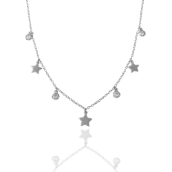 Silver Zirocn Necklaces Zirconia Necklace - Star