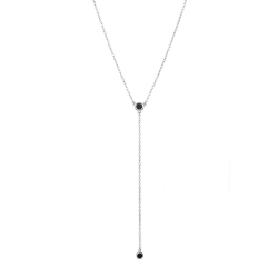 Silver Zirocn Necklaces Long Zirconia Necklace