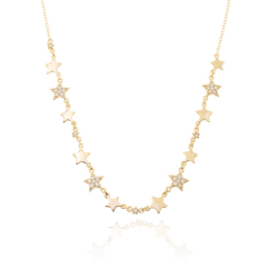 Silver Zirocn Necklaces Zirconia Necklace - Star - White Zirconia