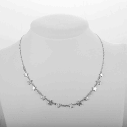 Silver Zirocn Necklaces Zirconia Necklace - Star - White Zirconia