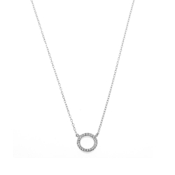 Silver Zirocn Necklaces Zirconia Necklace - Black Zirconia