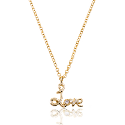 Silver Zirocn Necklaces Zirconia Necklace - Love