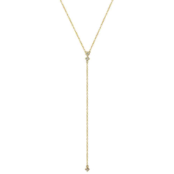 Silver Zirocn Necklaces Zirconia Necklace - Long - 40+5+8cm
