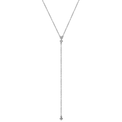 Silver Zirocn Necklaces Zirconia Necklace - Long - 40+5+8cm