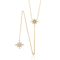 Silver Zirocn Necklaces Necklace - Star CZ - 50+18cm