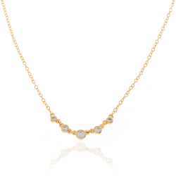 Collar Plata Circonita Collar - 5 CZ - 40+5cm