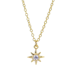 Silver Zirocn Necklaces Necklace Star CZ - 40+5cm