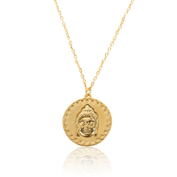 Colliers Bronze Lisse Collier CZ - Mandala Bouddha - 43+5 cm - Bronze