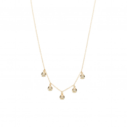 Silver Zirocn Necklaces Zirconia Necklace - 81 cm - Gold Plated and Rhodium Silver