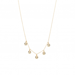 Collar Plata Circonita Collar Circonita - 40+3 cm - Bañado Oro y Plata Rodiada