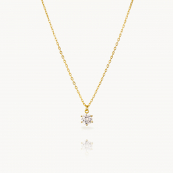 Neuheiten Silberkette – Moissanit – 6,5 mm – 38 + 4 cm – vergoldetes und rhodiniertes Silber