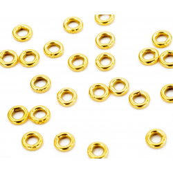 Findings - Connectors Connector Findings Donut - 4 mm - 25 unts - Gold Plated and Silver