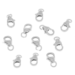 Garnitur - Verschlüsse Karabiner mit Ring - 8,2 mm x 4,8 mm - 25 Einh.