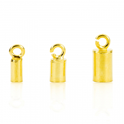 Findings - Terminals Findings - cap - 3 mm, 4 mm and 5 mm - 1 Pair - Gold Plated andSilver