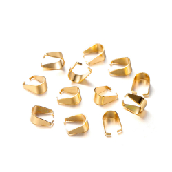 Fornitura - Accesorios Colgantes Fornitura de Acero - Fianza de pellizco 7mm, 8mm, 9mm, 10mm - 5 piezas - Color Oro
