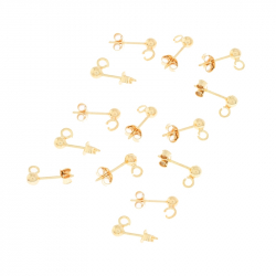 Findings - Earrings Accessories Earring Ball with Ring - 3mm