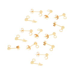 Findings - Earrings Accessories Earring Ball with Ring - 3mm