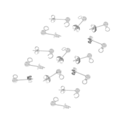 Findings - Earrings Accessories Earring Ball with Ring - 3mm