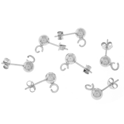 Garnitur - Accessoires Ohrringe Ohrring Kugel mit Ring - 6 mm