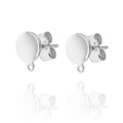 Garnitures Accessoires Boucles D'Oreilles Boucle d'oreille Plaque avec Anneau - 6 mm