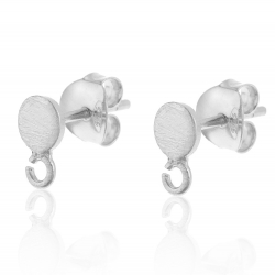 Garnitures Accessoires Boucles D'Oreilles Boucle d'oreille Plaque avec Anneau - 5 mm