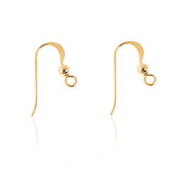 Findings - Earrings Accessories Earhook with Ring and Ball - 7mm - 5 Pairs