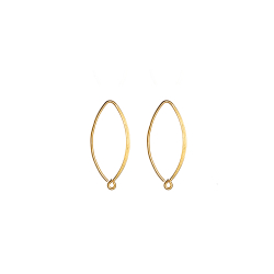 Findings - Earrings Accessories Hook Earrings - 15 * 32 mm - 0.9 mm - Gold Plated and Silver