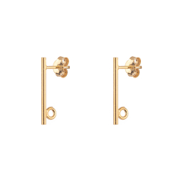 Findings - Earrings Accessories Accessories Earrings - 20mm Stick - Gold Plated and Silver