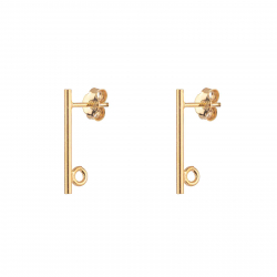 Garnitures Accessoires Boucles D'Oreilles Accessoires Boucle d'oreille - Bâton 20 mm - Dorure Or et Argent