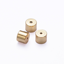 Findings - Earrings Accessories Steel Earring Back - Cylindrical 4mmx5mm - Color Oro