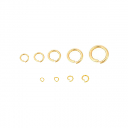 Fornitura - Anillas Fornitura de Acero - Anilla Abierto 3mm, 4mm, 5mm, 6mm, 7mm, 8mm, 9mm, 10mm - 25 piezas - Color Oro