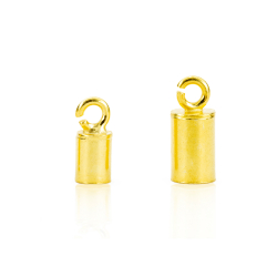 Findings - Terminals Findings - cap - 2,5 y 3,5mm - 1 Pair - Gold Plated andSilver