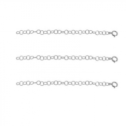Fornitura - Varios Alargador Collar - 10cm - Bañado Oro y Plata Rodiada