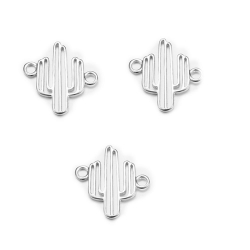 Silver Connectors Connector - Cactus 13*10mm