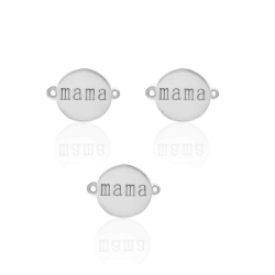 Zwischenstücke Glattes Silber Zwischenstück - Mama 9 mm