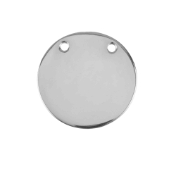 Entretoises Argent Lisse Entretoise - 2 Trous Plaque 25 mm