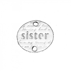 Entrepiezas Plata Lisa Entrepieza - Circulo Sister - 13mm