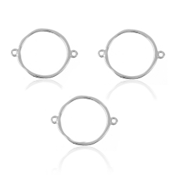 Silver Connectors Connector - Circle 16mm