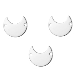 Entretoises Argent Lisse Entretoise - Lune 12x10 mm