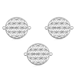 Silver Connectors Connector - Mandala 12mm