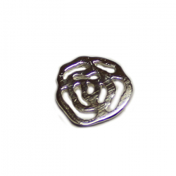 Silver Connectors Connector - Rose 12mm