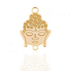 Silver Connectors Connector - Buddha 12mm