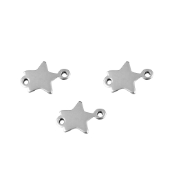 Entrepiezas Plata Lisa Connector - Star 5mm