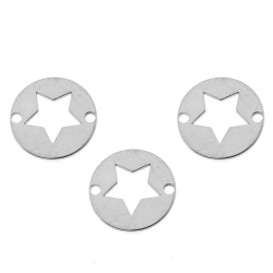 Silver Connectors Connector - Star 10mm