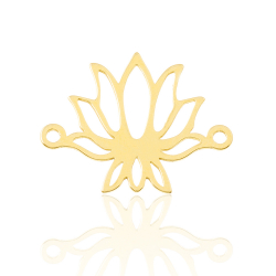 Silver Connectors Connector - Lotus Flower 14mm