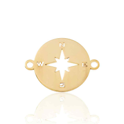 Silver Connectors Connector - Wind Rose 12mm